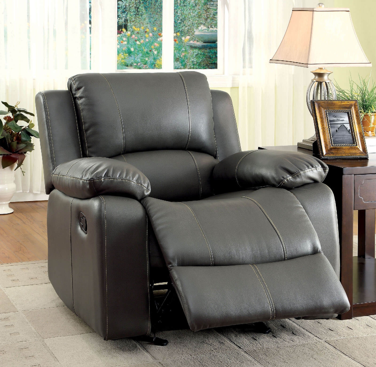 Sarles Bonded Leather Match Motion Recliner