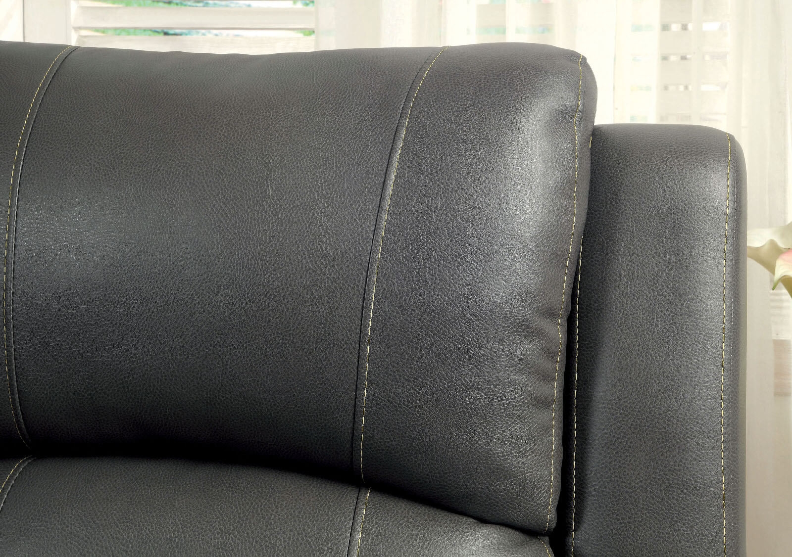 Sarles Bonded Leather Match Motion Sofa