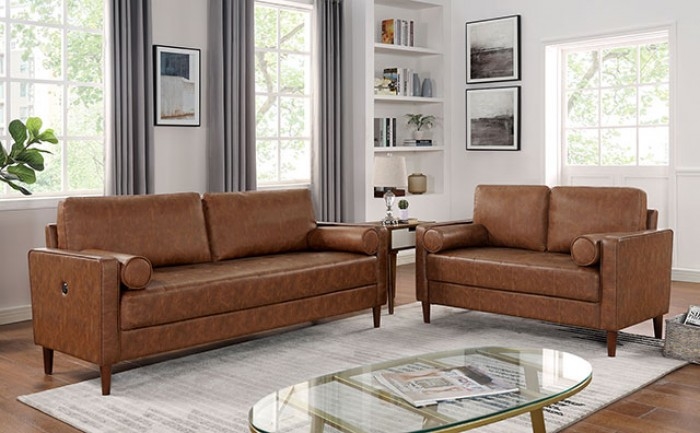Horgen Leatherette Living Room Set w/ USB Outlet