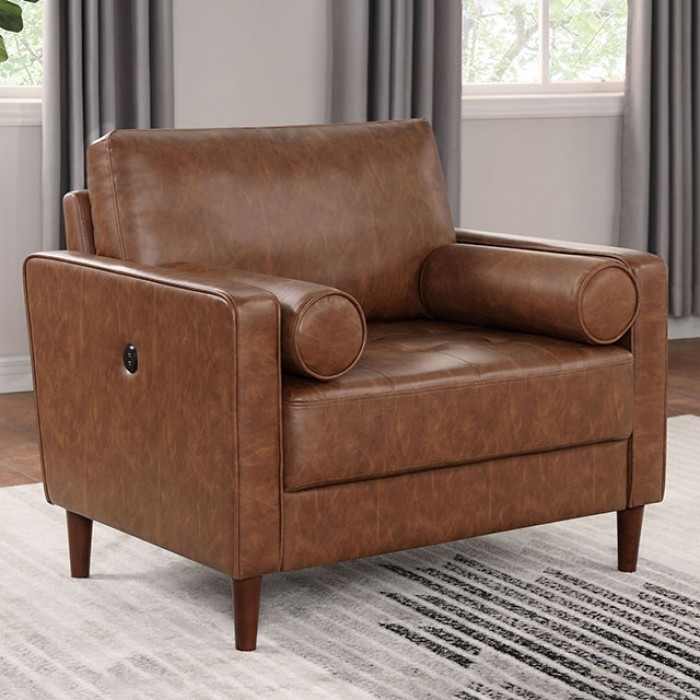 Horgen Leatherette Chair w/ USB Outlet