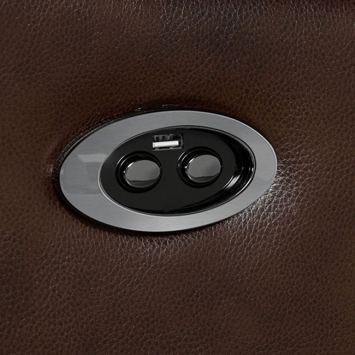 Dusseldorf Leatherette Power Reclining Loveseat
