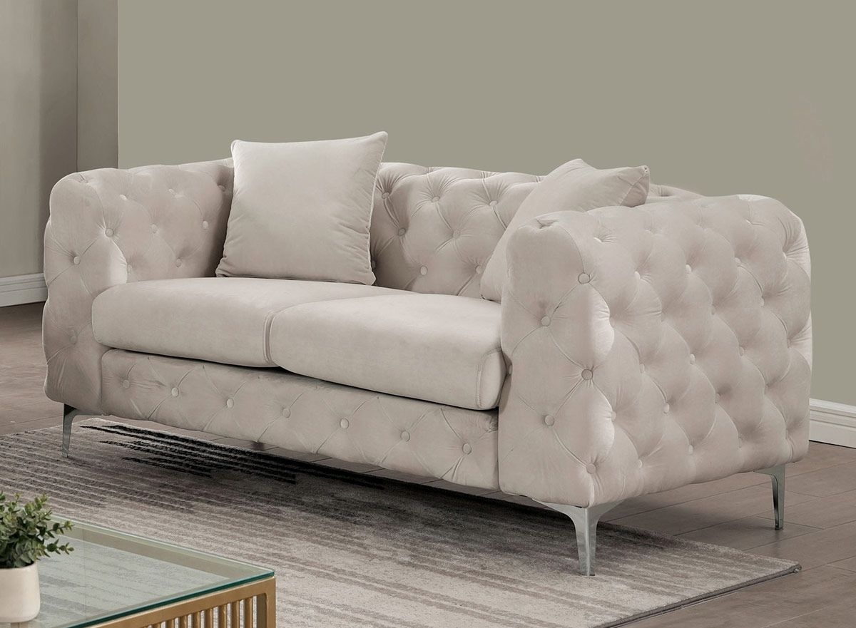 Sapphira Fabric Tufted Living Room Set