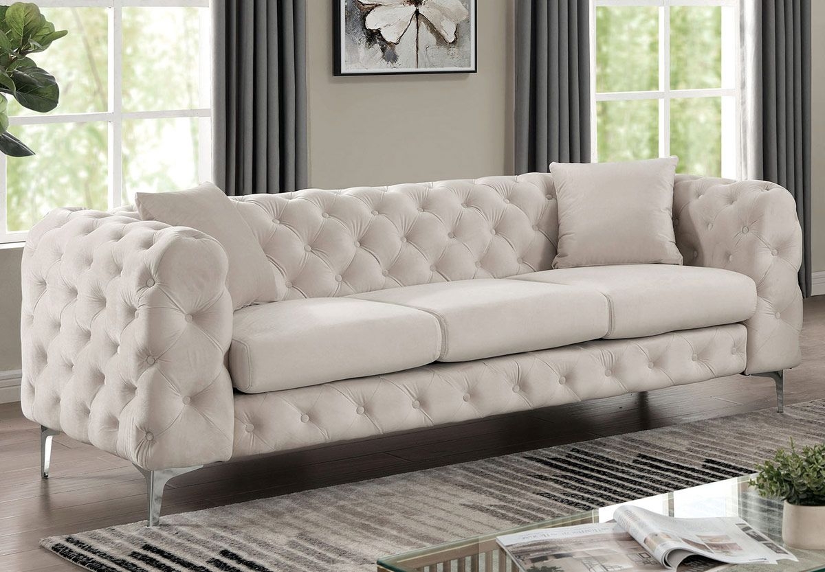 Sapphira Fabric Tufted Living Room Set