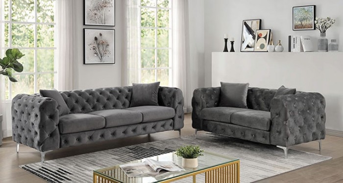 Sapphira Fabric Tufted Living Room Set