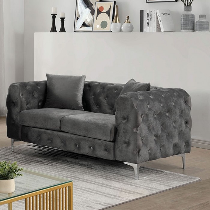 Sapphira Fabric Tufted Loveseat