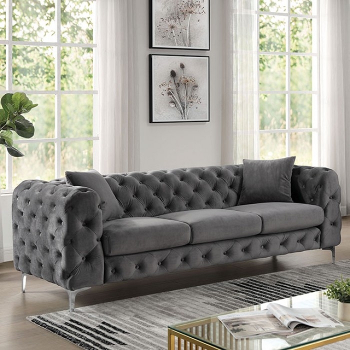 Sapphira Fabric Tufted Sofa