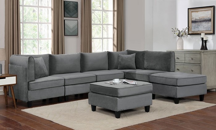 Sandrine Fabric Customizable Sectional Sofa