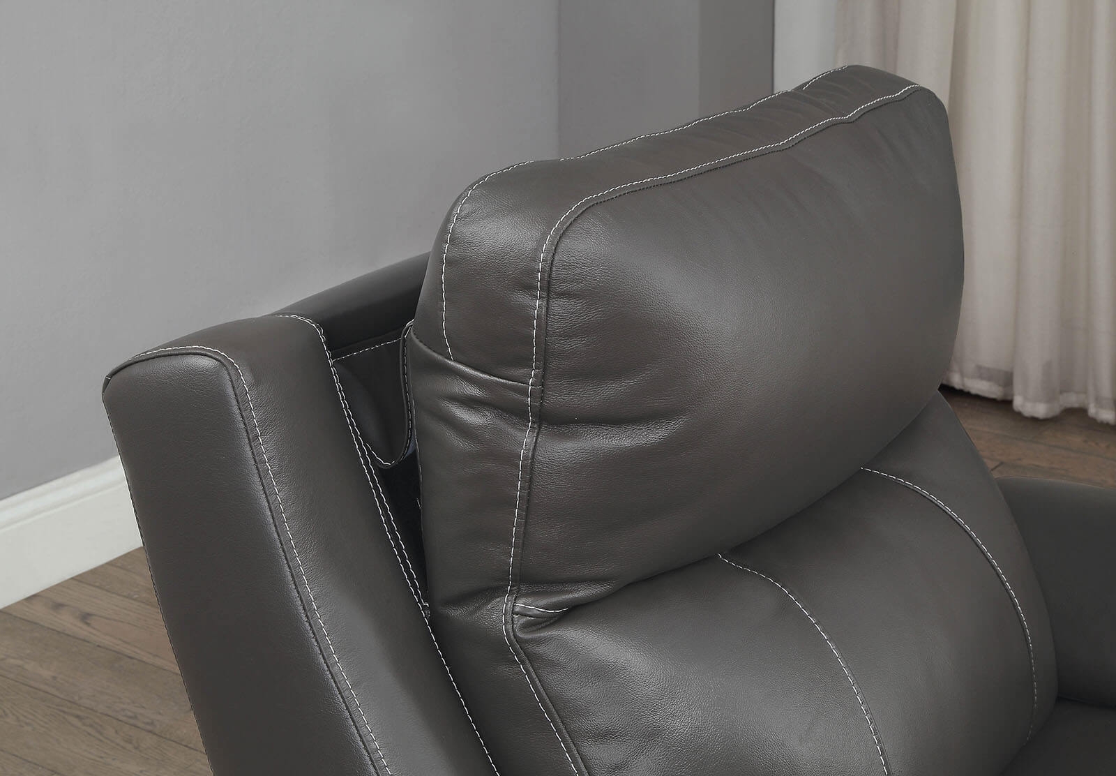 Lila Top Grain Leather Match Recliner