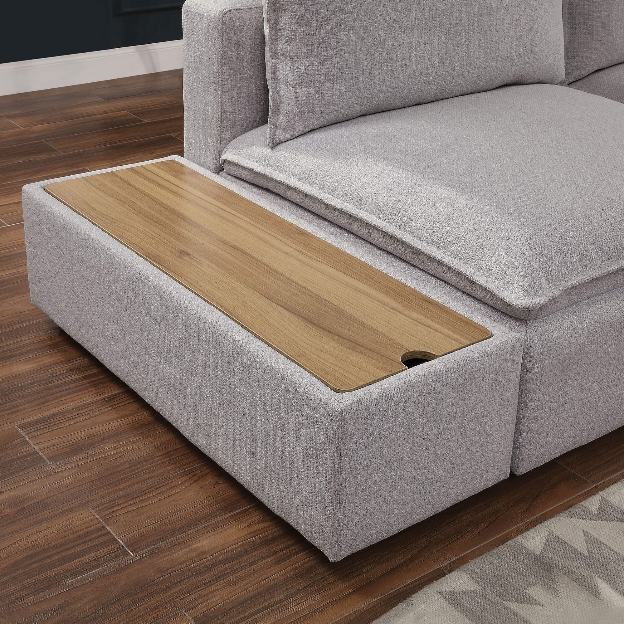 Arlene Fabric Sofa w/ Side Storage