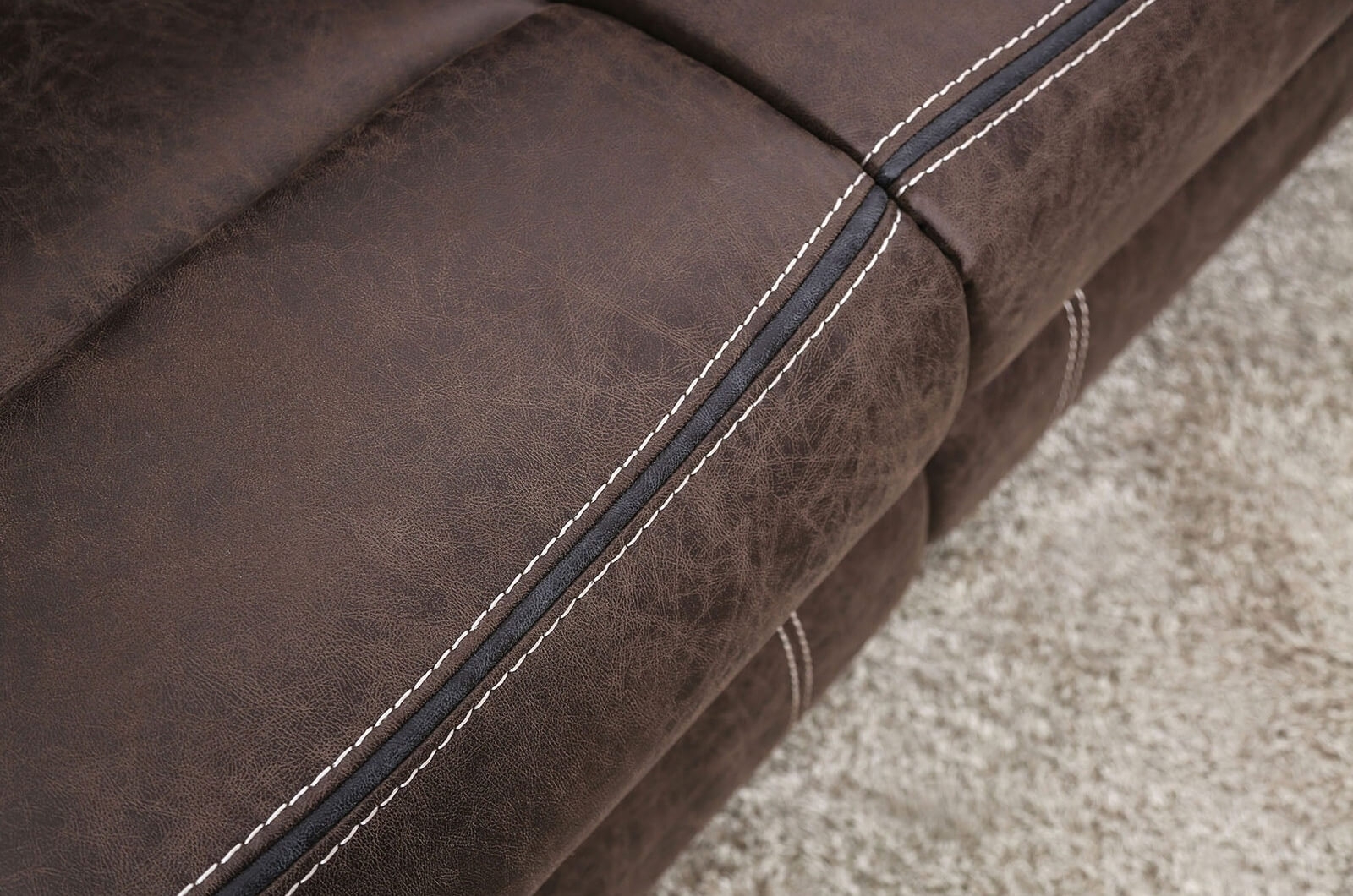 Flint Leatherette Reclining Sofa