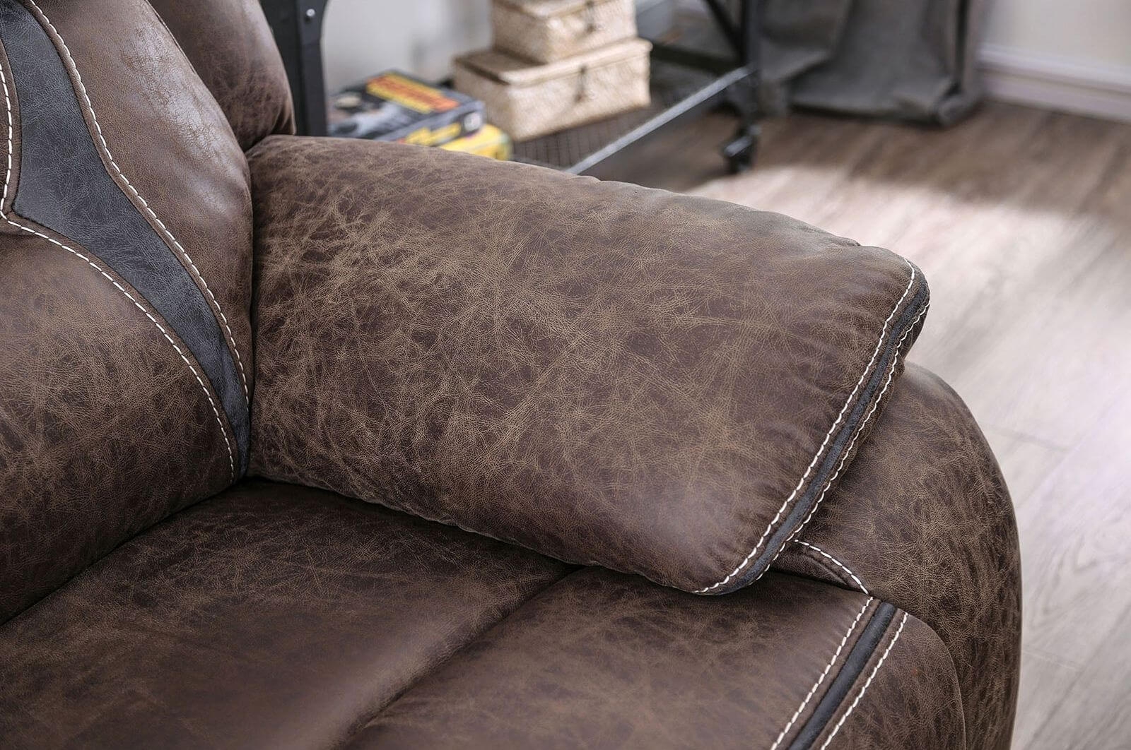 Flint Leatherette Reclining Loveseat