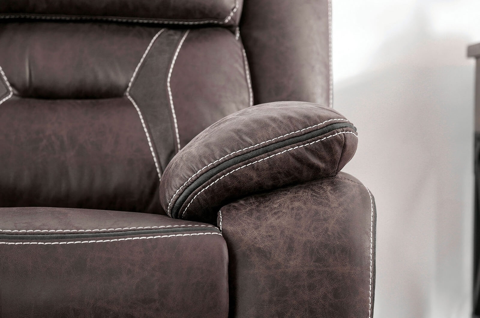 Flint Leatherette Reclining Sofa