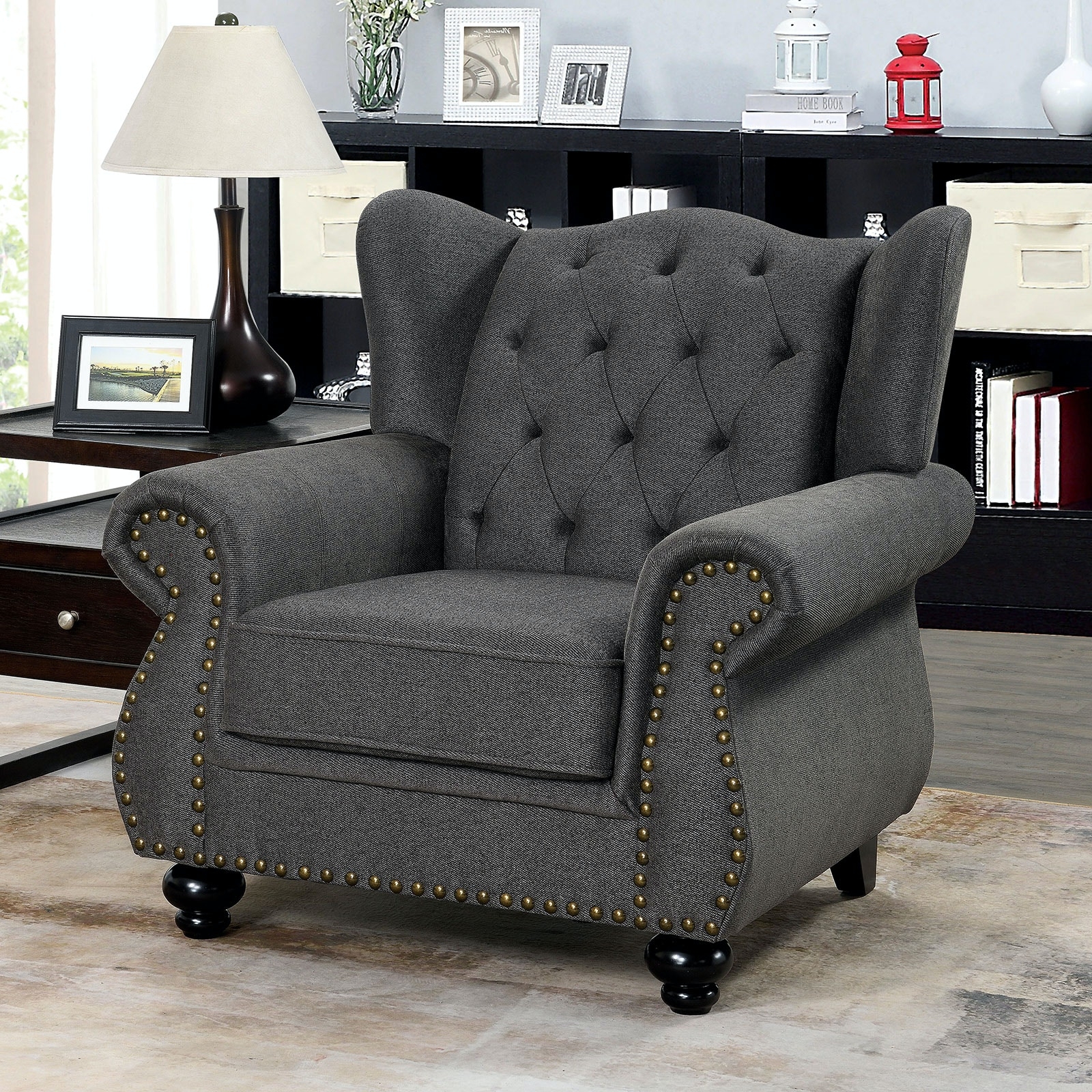 Ewloe Fabric Button Tufted Living Room Set