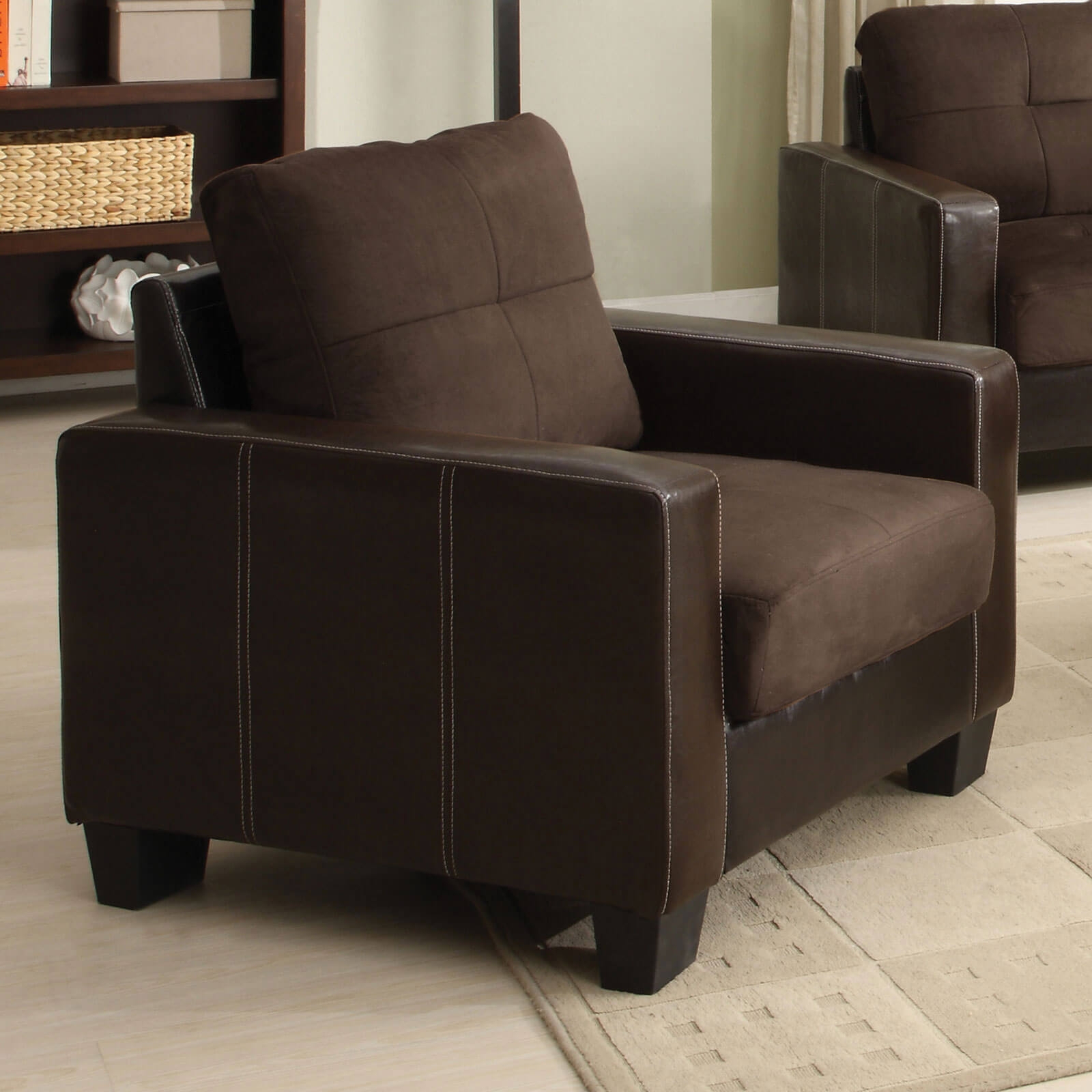 Laverne Fabric/Leatherette Living Room Set