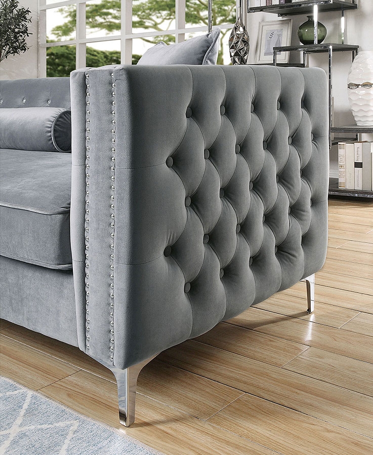 Amie Flannelette Fabric L-Shape Storage Sectional