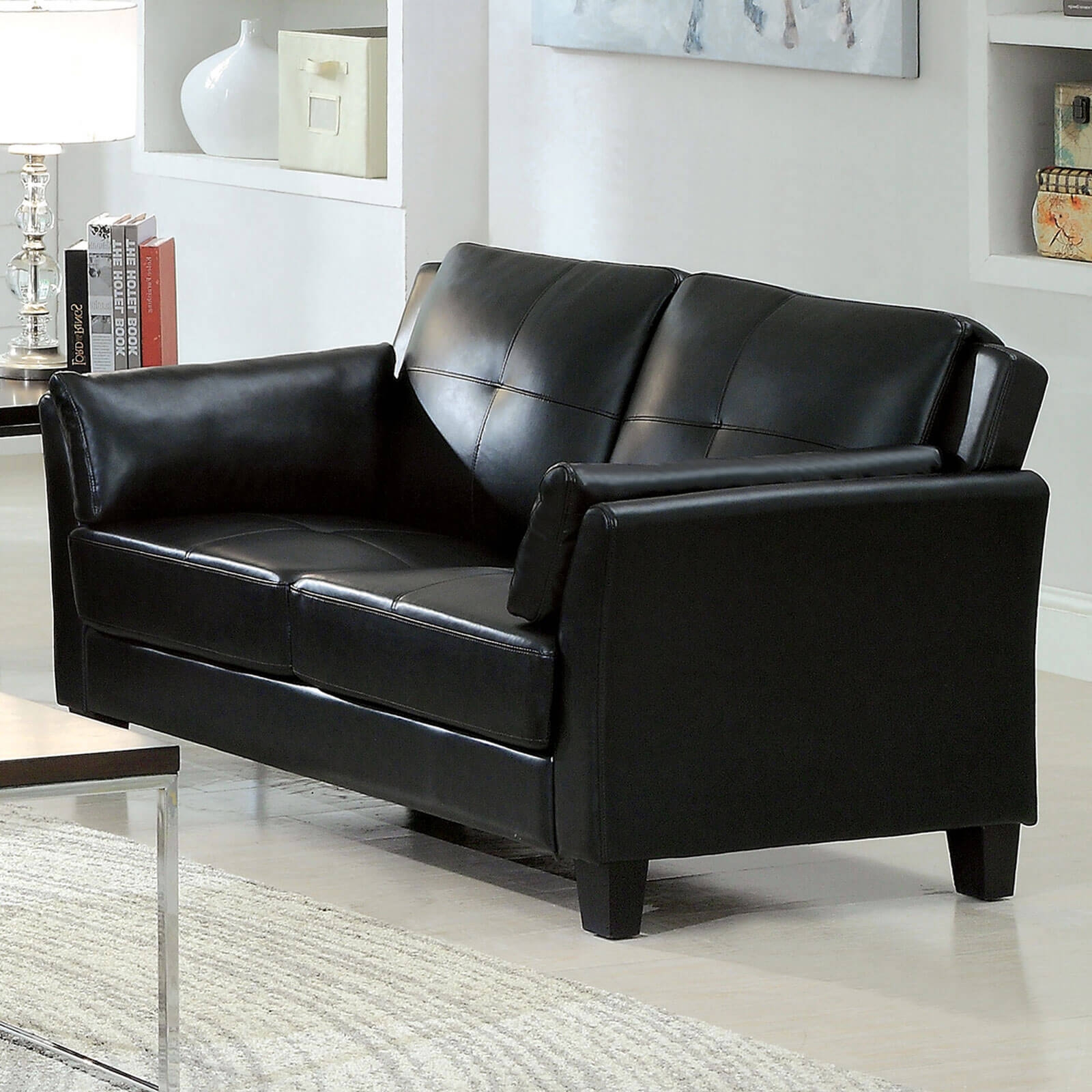 Pierre Leatherette Loveseat