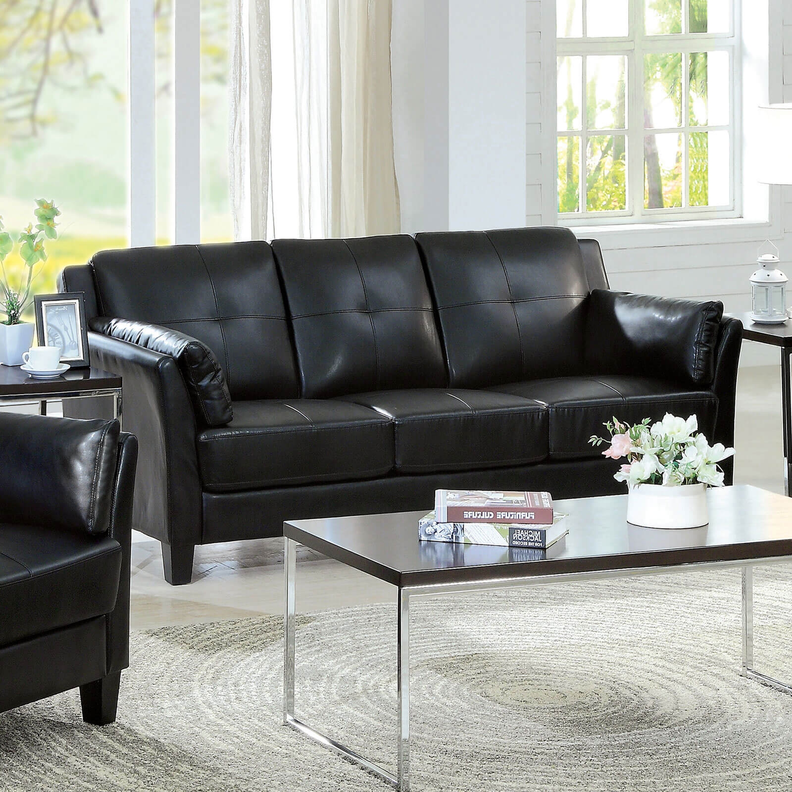 Pierre Leatherette Living Room Set