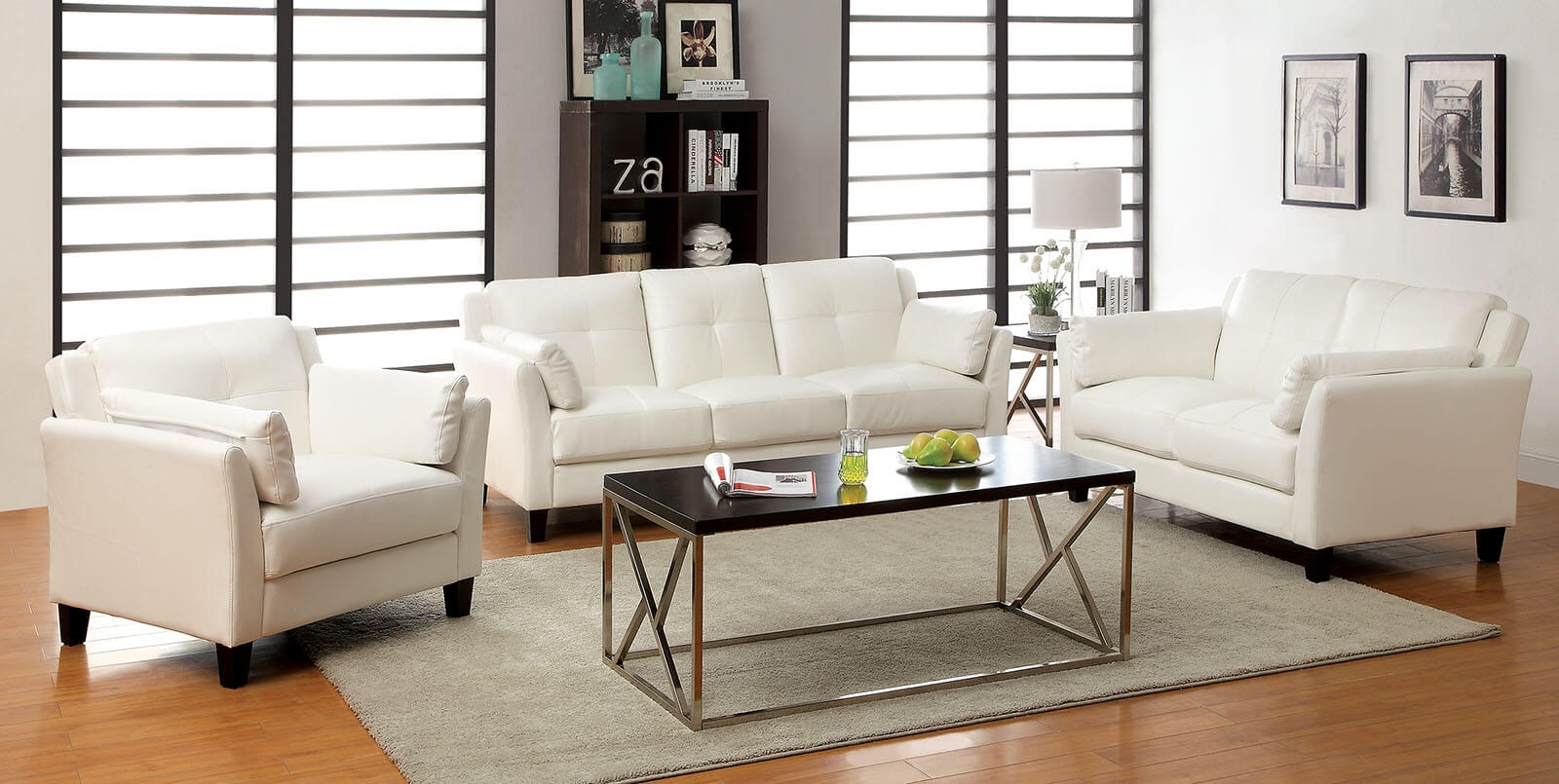 Pierre Leatherette Living Room Set