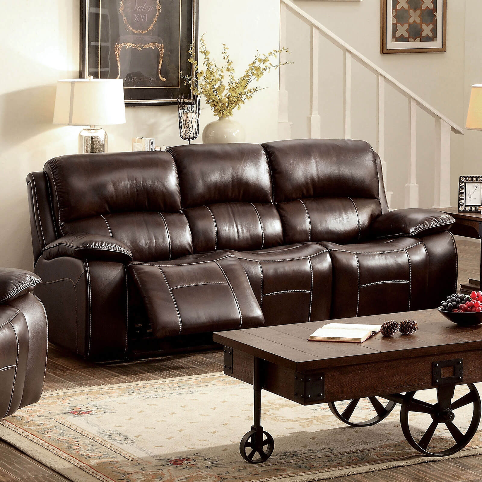 Ruth Top Grain Leather Match Reclining Chair