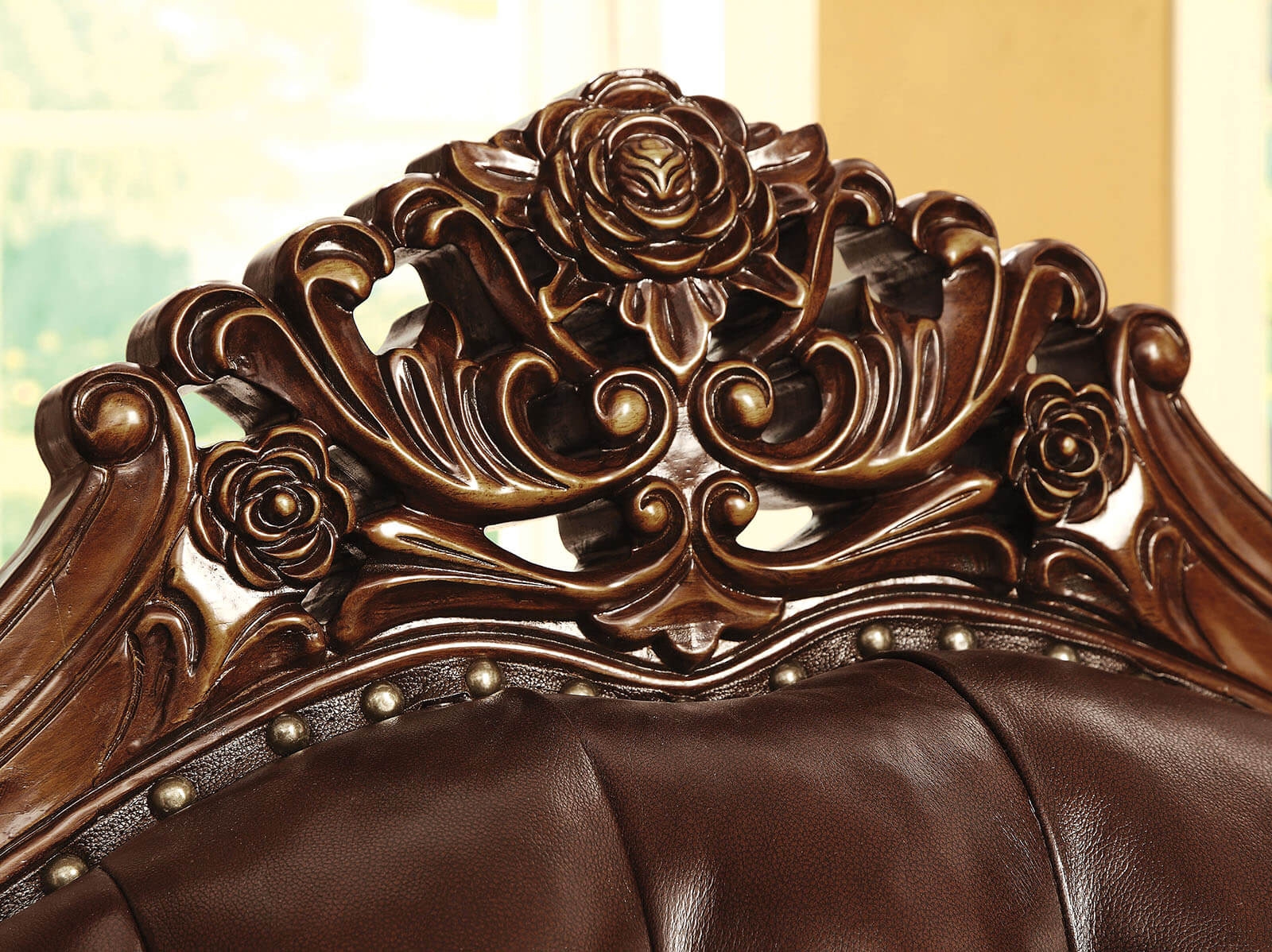 Jericho Top Grain Leather Match/Wood Loveseat