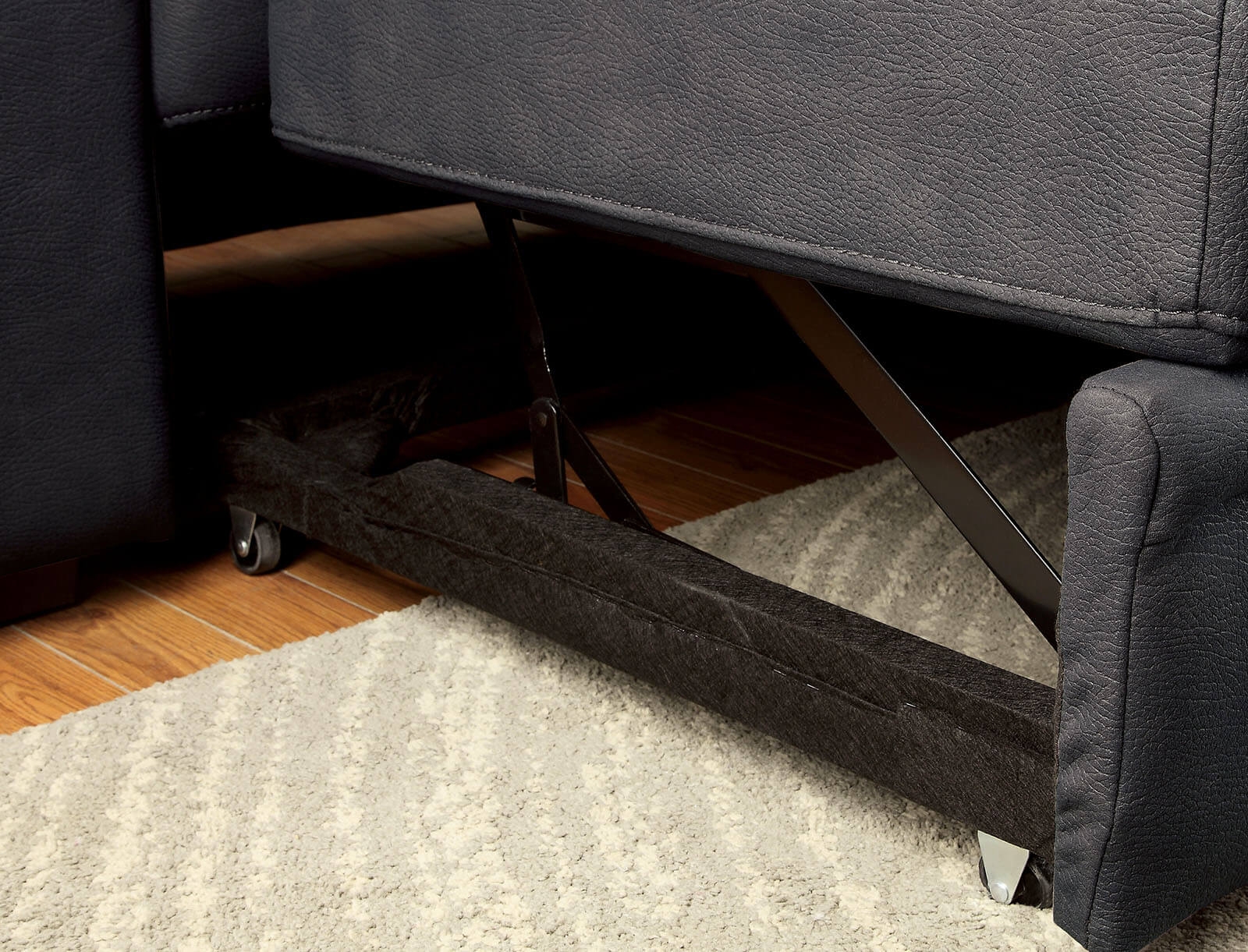 Alcester Faux Nubuck L-Shape Storage Sleeper Sectional Sofa