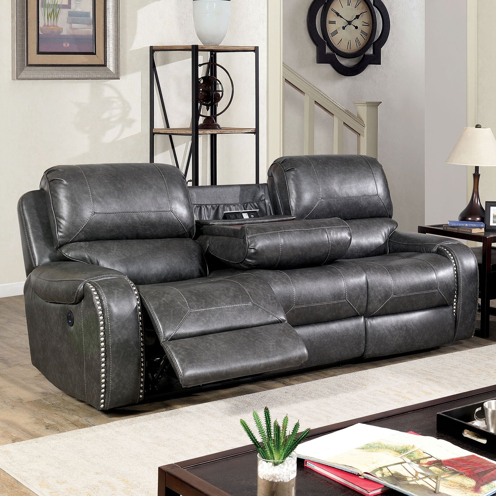 Walter Leatherette Reclining Living Room Set