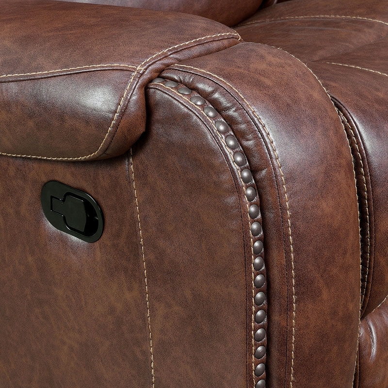 Joanne Leatherette L-Shape Reclining Sectional Sofa