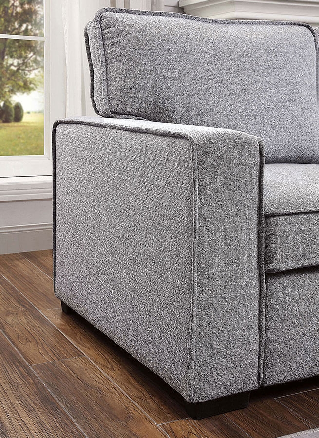 Ines Fabric L-Shape Reversible Sleeper Storage Sectional Sofa