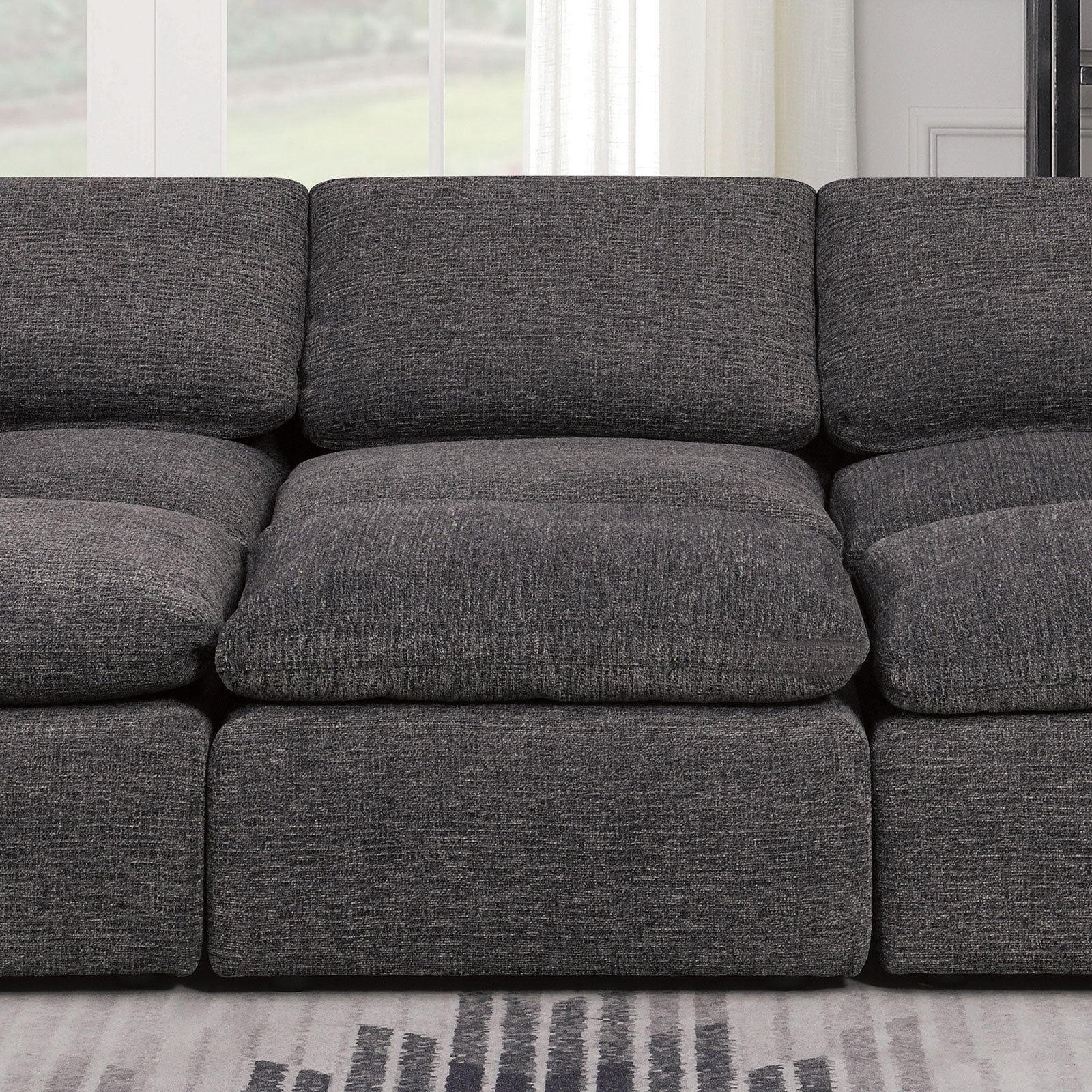 Joel Chenille Fabric Armless Chair