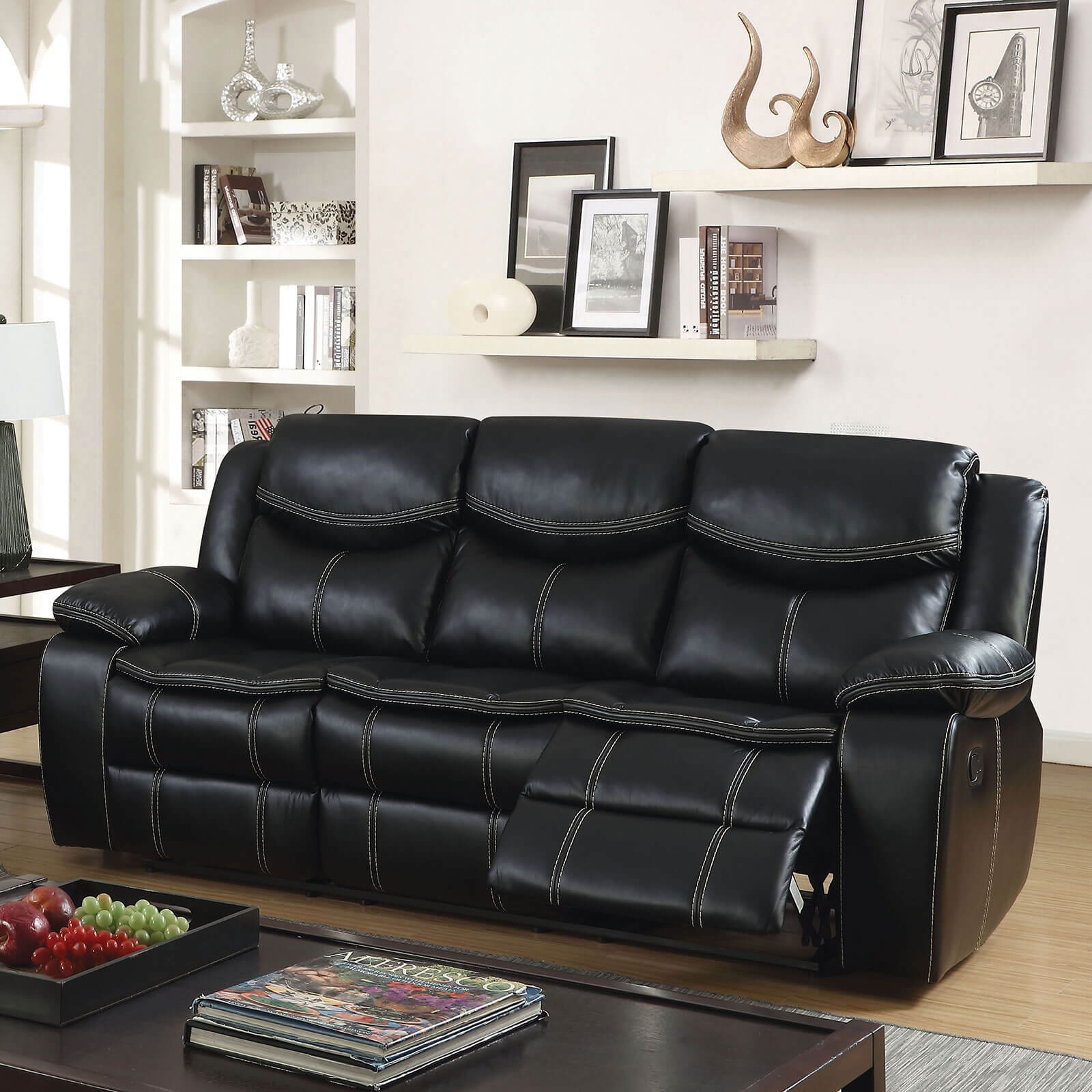 Pollux Leatherette Reclining Sofa