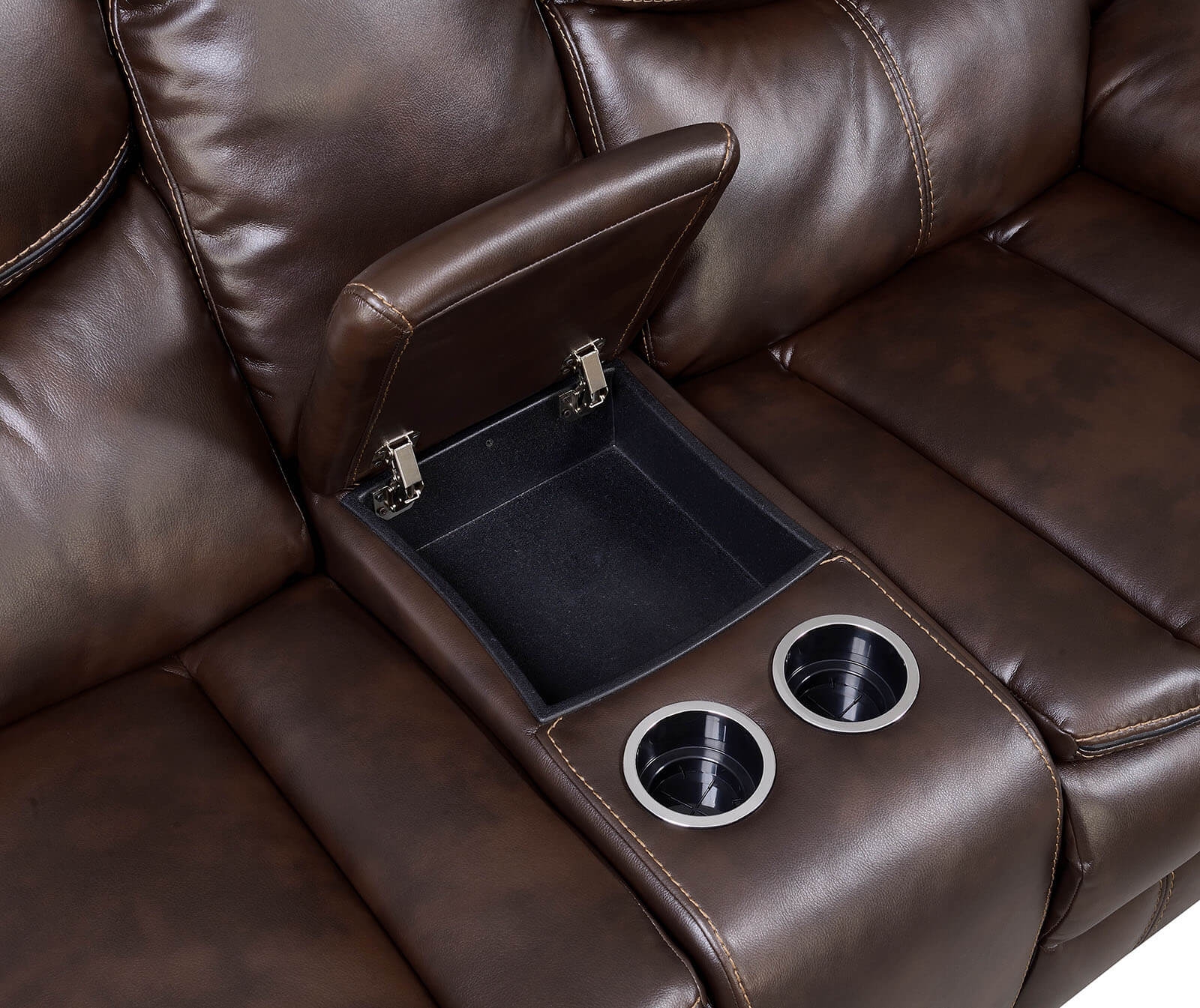 Pollux Leatherette Reclining Loveseat