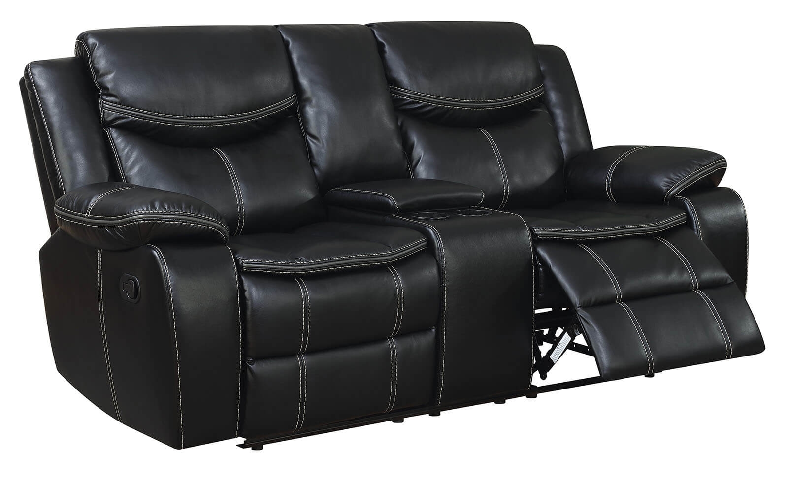 Pollux Leatherette Reclining Loveseat
