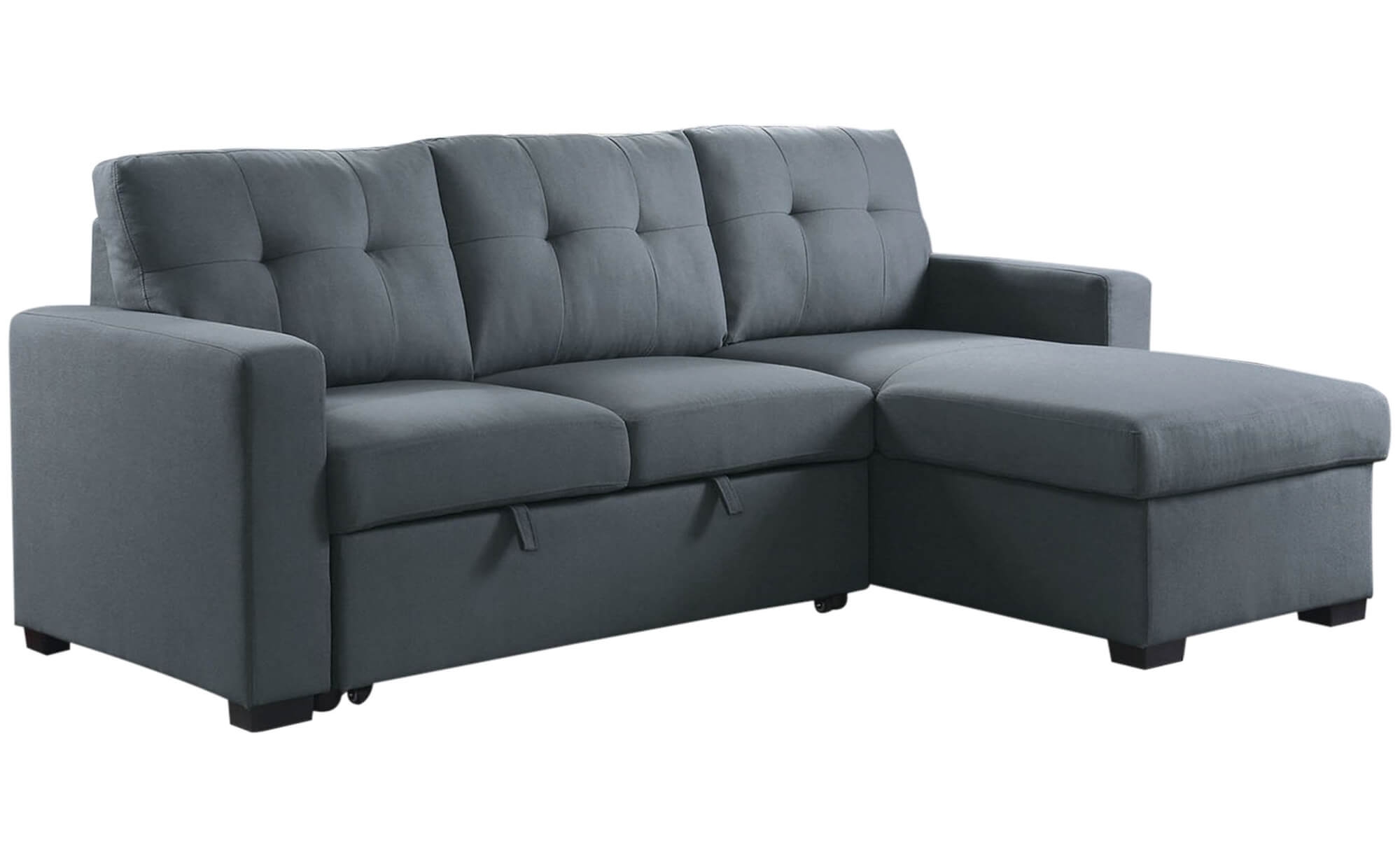 Jacob Fabric L-Shape Reversible Sleeper Sectional Sofa