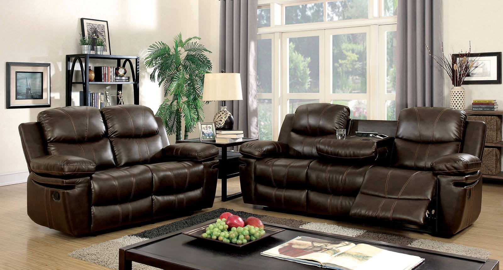 Listowel Leatherette Reclining Living Room Set
