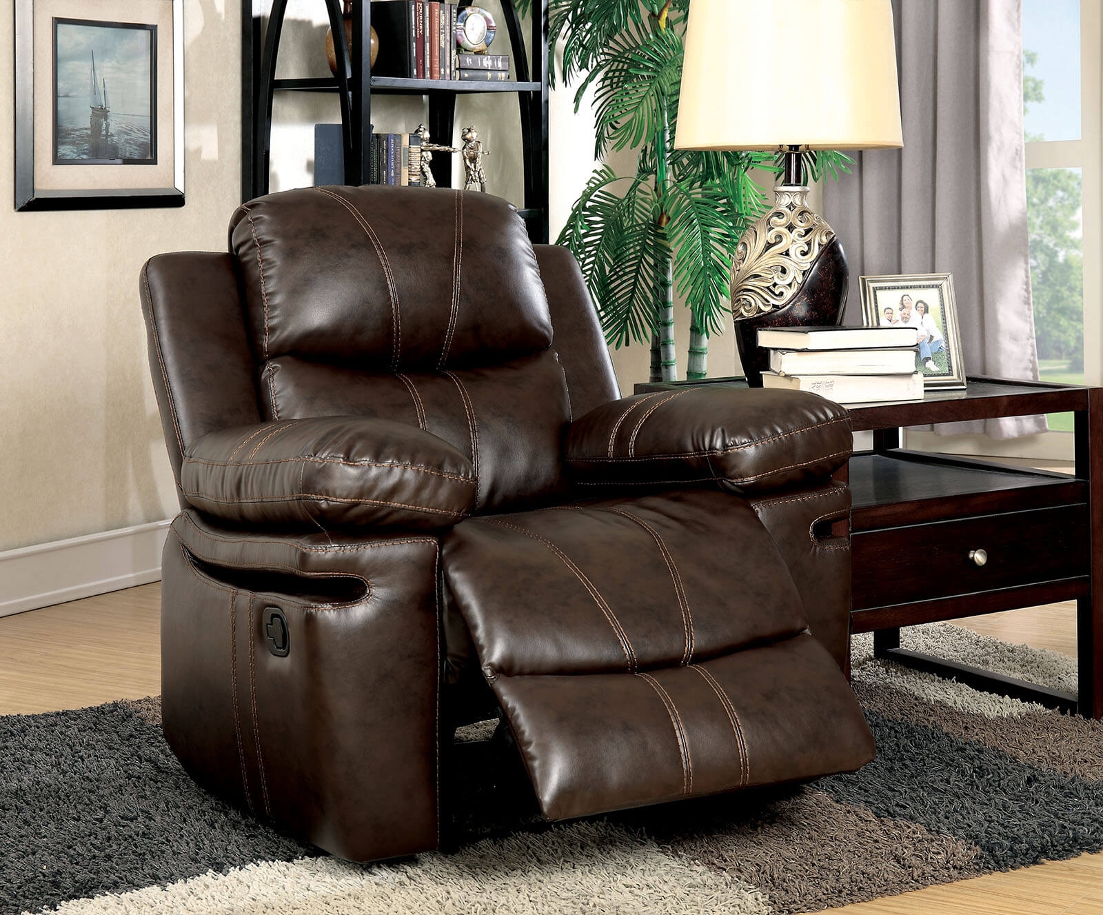 Listowel Leatherette Reclining Chair