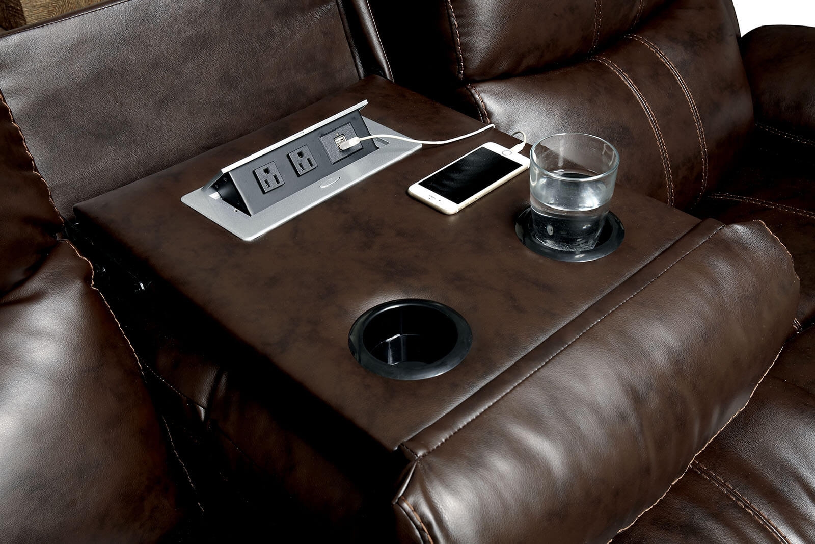 Listowel Leatherette Reclining Living Room Set
