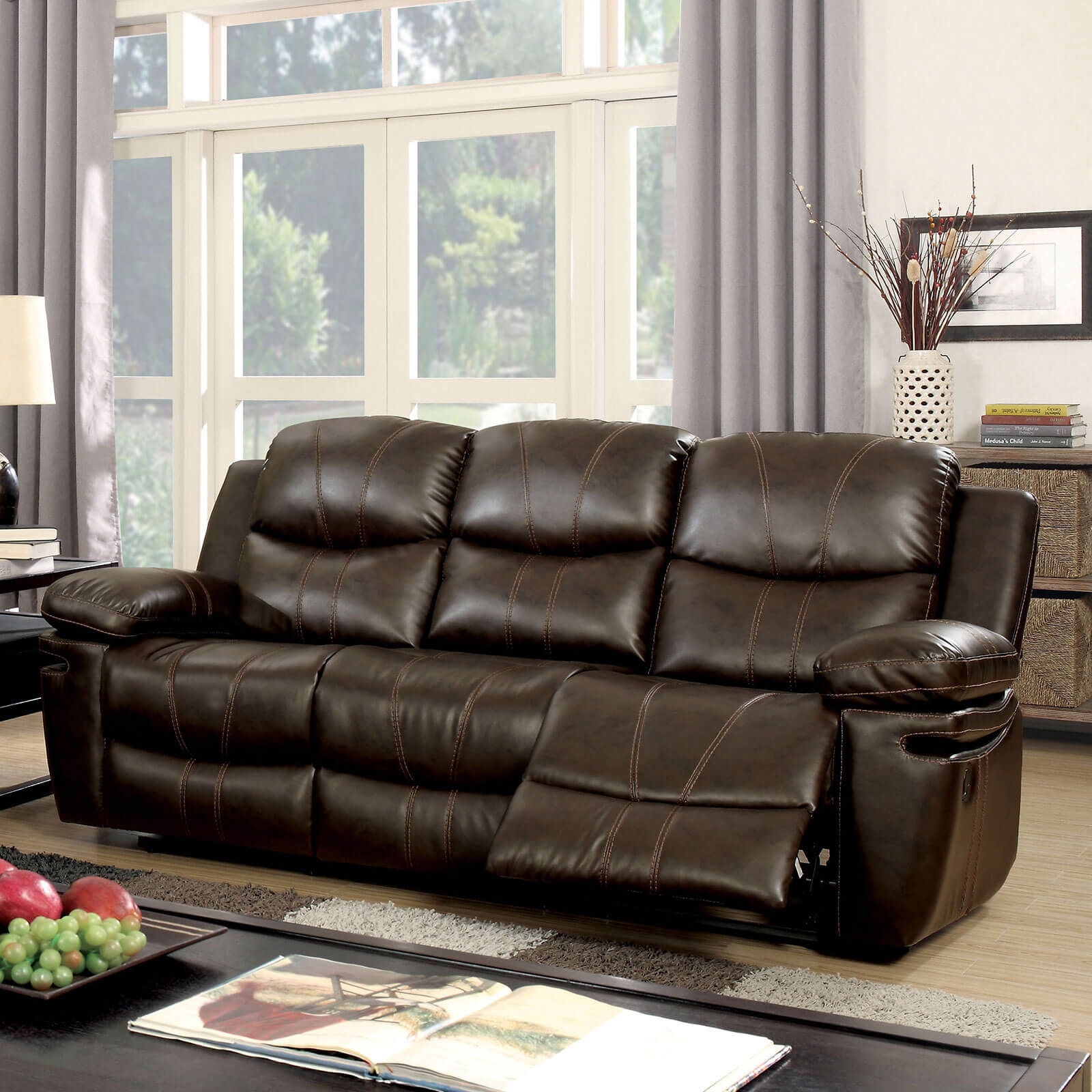 Listowel Leatherette Reclining Living Room Set