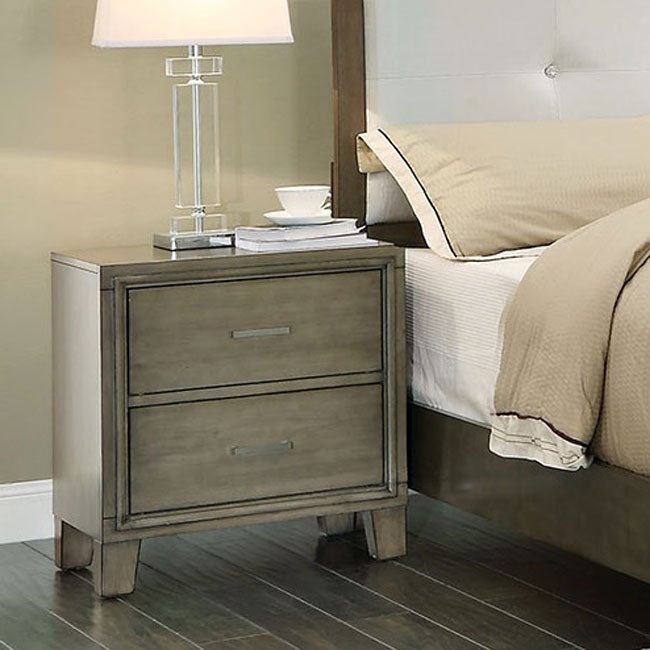 Enrico Wood Nightstand w/2 Drawers