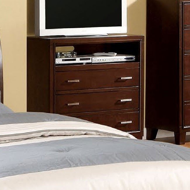 Enrico Wood TV Stand w/3 Drawers