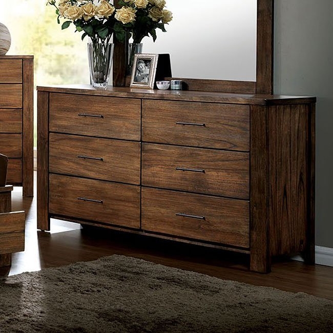 Elkton Wood Double Dresser w/6 Drawers