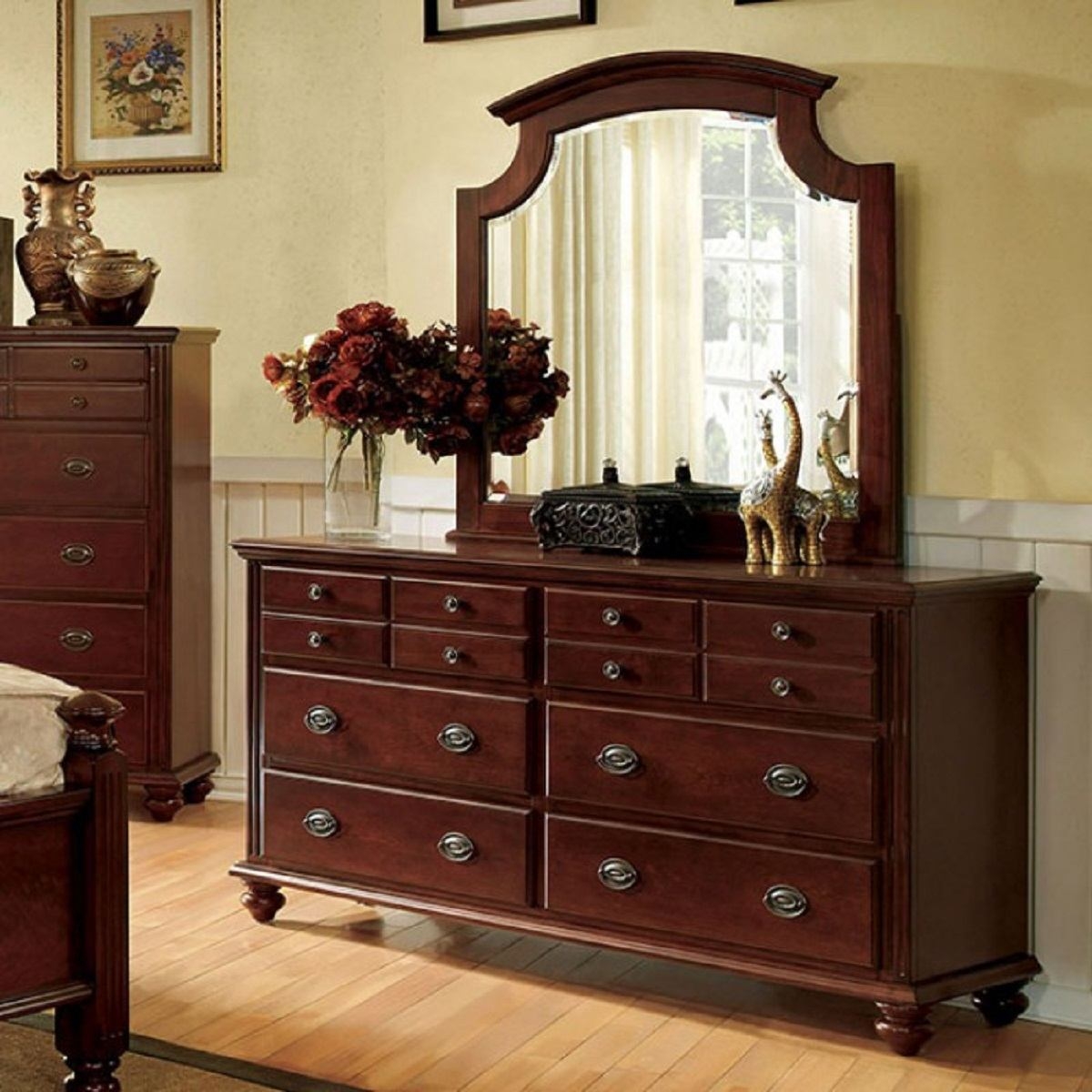 Gabrielle Wood Panel Bedroom Set