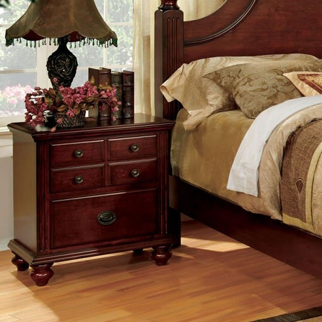 Gabrielle Wood Nightstand w/2 Drawers