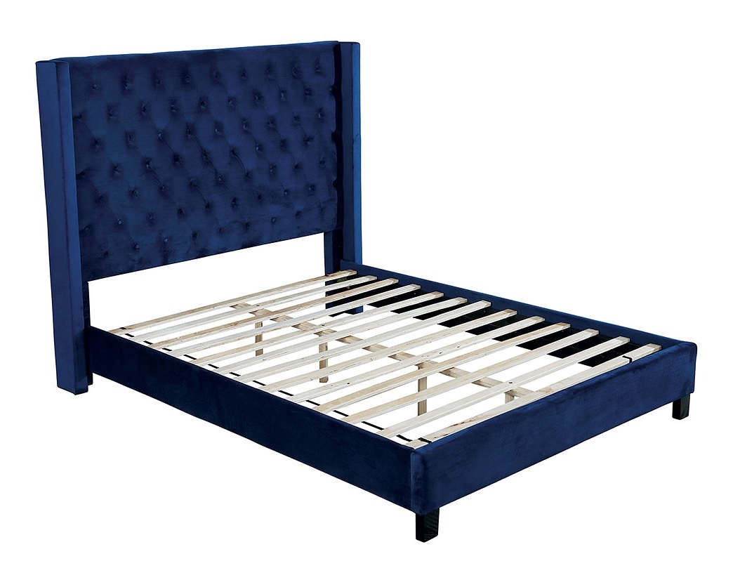 Ryleigh Fabric/Wood Platform Tufted Bed, Eastern King Size