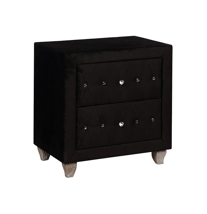 Alzir Fabric/Wood Tufted Panel Bedroom Set