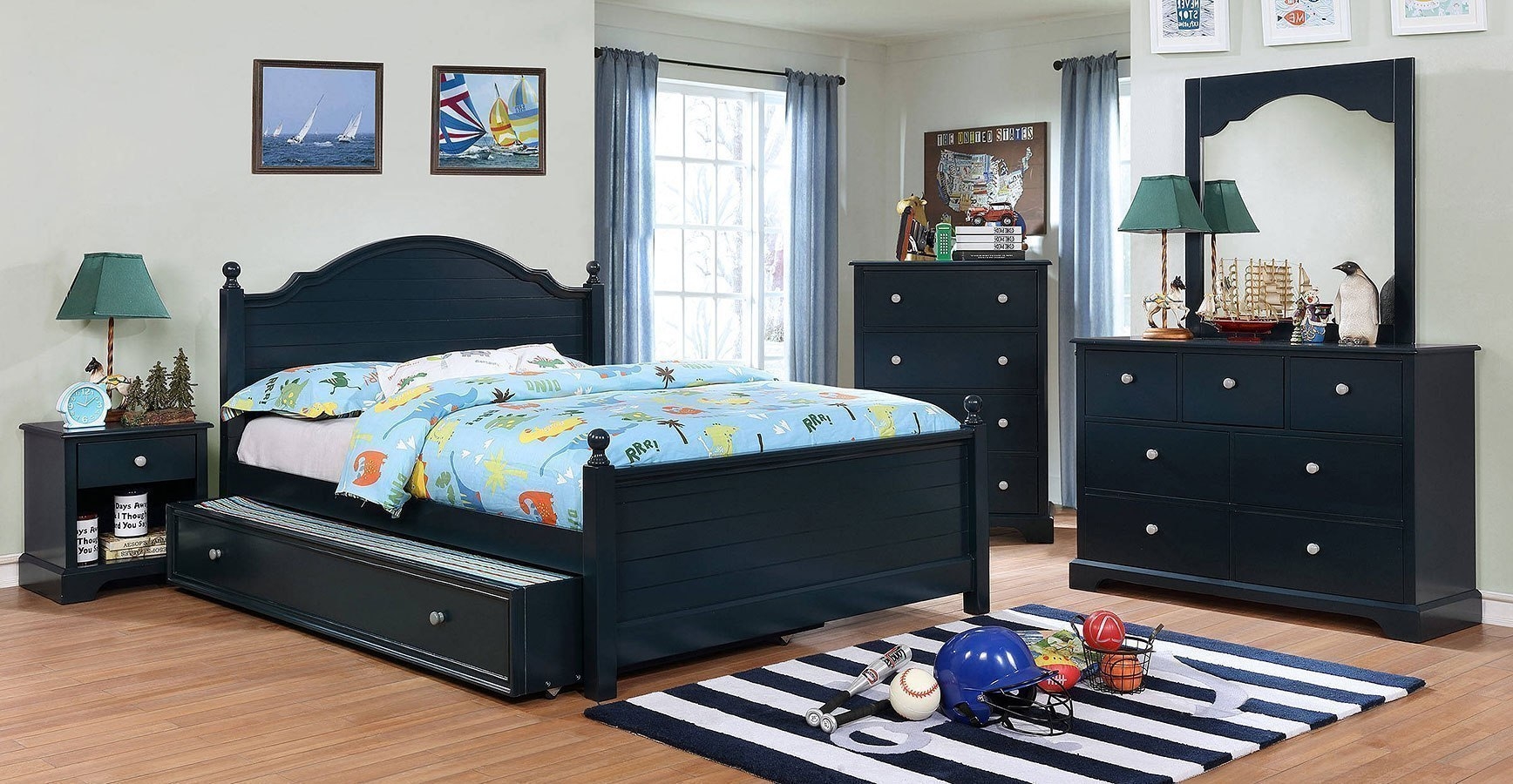 Diane Wood Youth Panel Bedroom Set