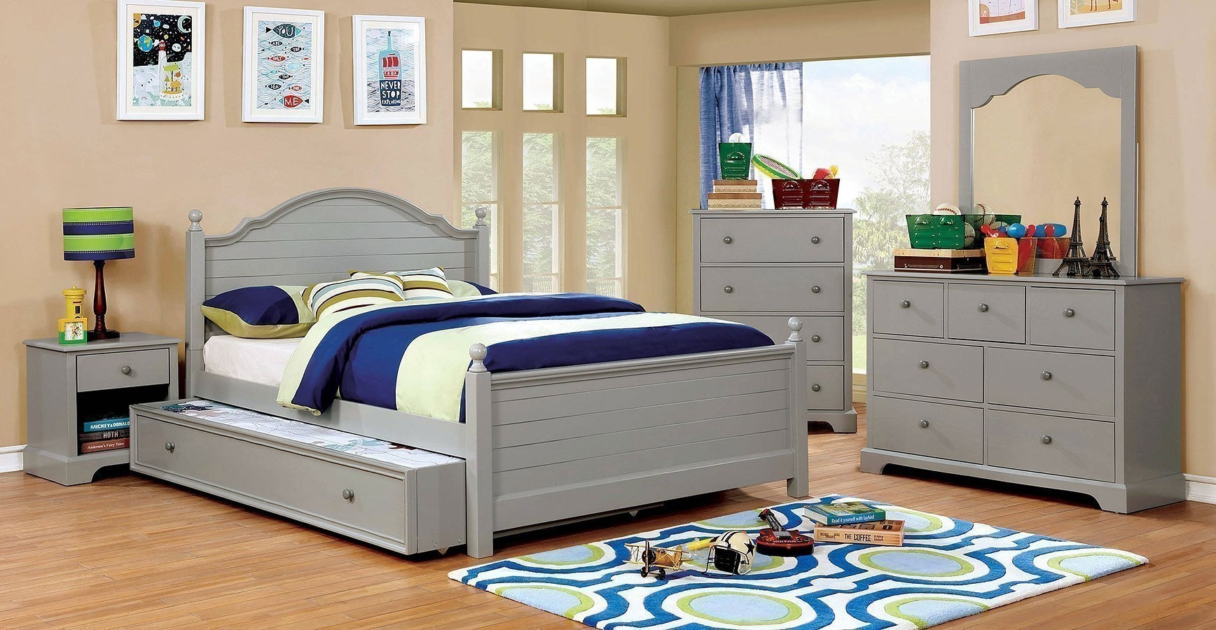 Diane Wood Youth Panel Bedroom Set