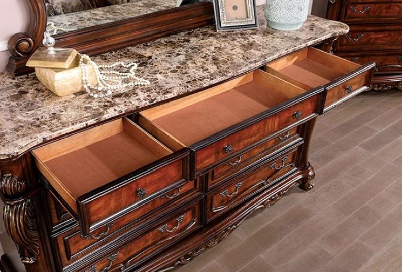 Rosewood Wood Panel Bedroom Set