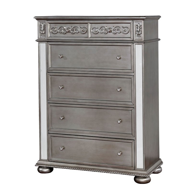 Azha Wood/Mirror Chest w/6 Drawers