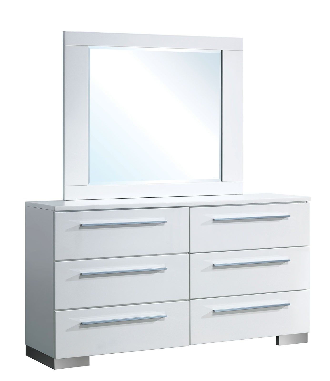 Furniture of America Abner 2-Piece Dresser and Mirror Set, Gray
