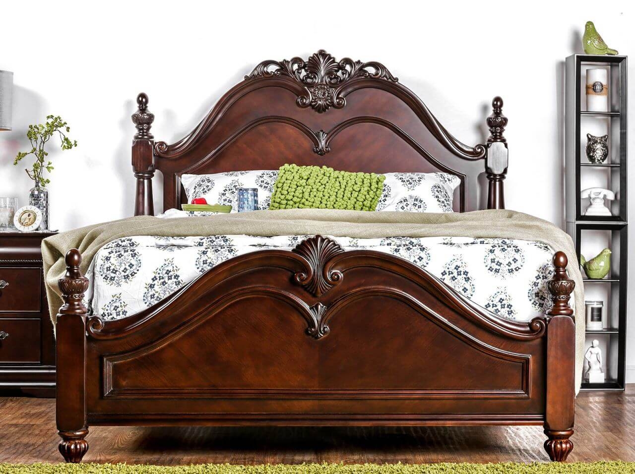 Mandura Wood Low Post Bed